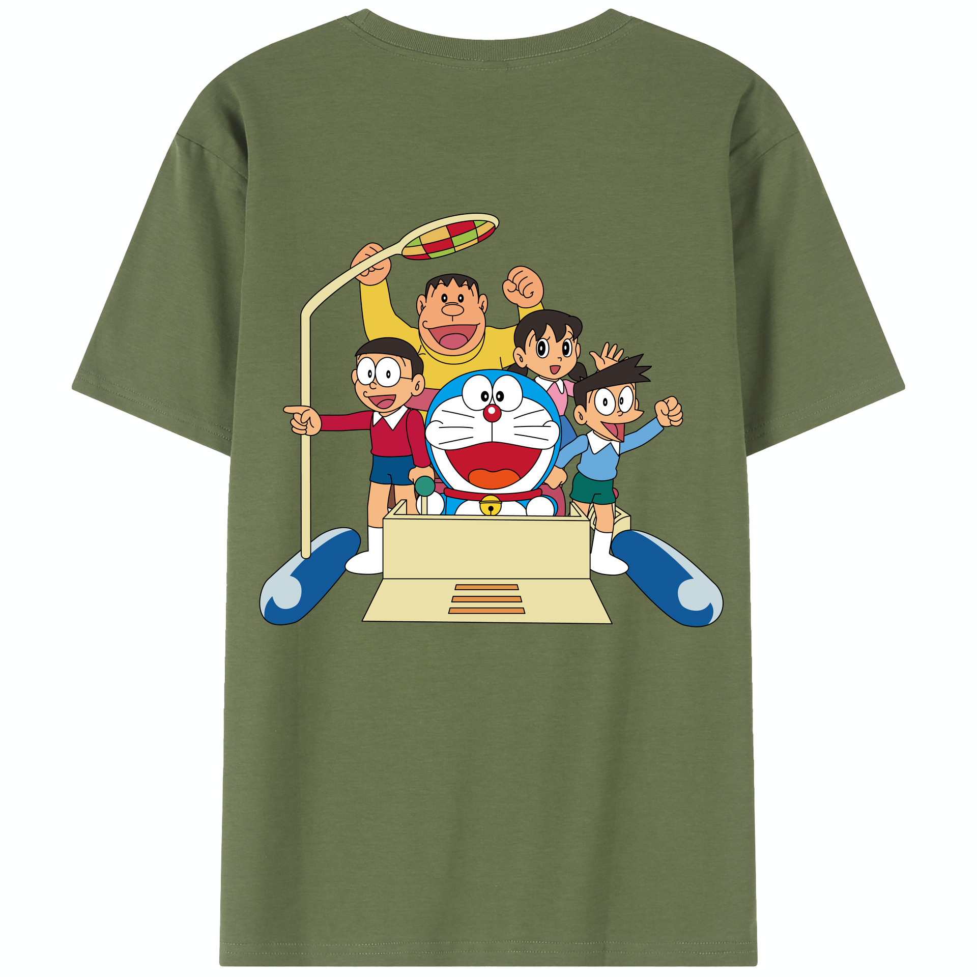 （画像用） ドラえもん 骨川 スネ夫 Doraemon Honekawa Suneo 綿100％半袖Tシャツ（背面プリント）